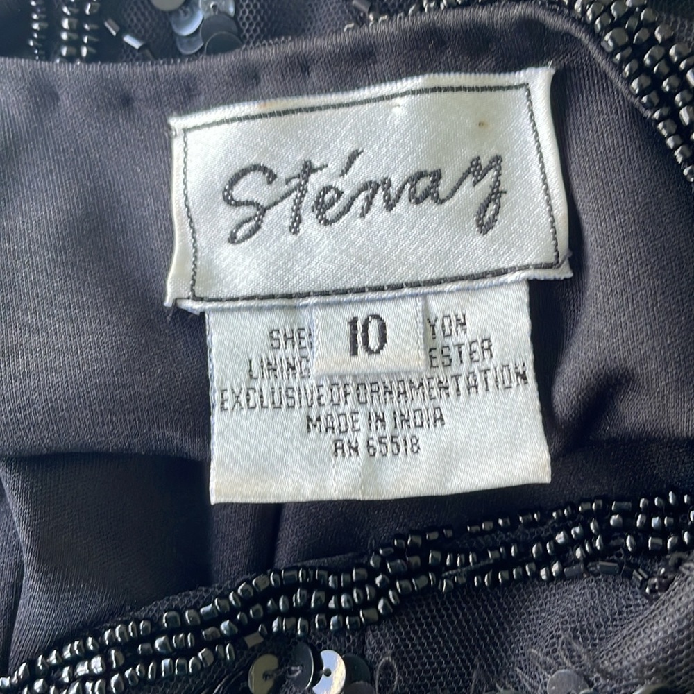Vintage Stenaz black bead and sequent dress - Picture 5 of 6
